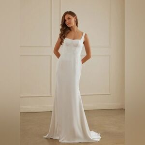 ✨HP✨ CHRISTIAN SIRIANO BRIDAL FOR AZAZIE Diamond White Wedding Dress size 4 NWT